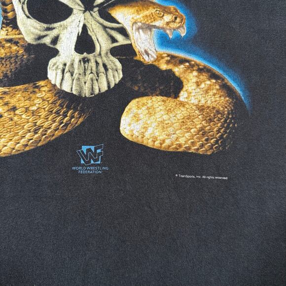 Vintage 90s WWF Stone Cold Steve Austin 3:16 Skull Snake T-Shirt USA XL - Picture 2 of 7